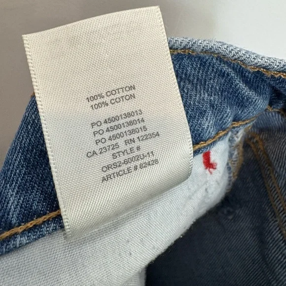 Aritzia Sunday Best Blue Straight Leg Jeans High-Waisted size 25 - Picture 8 of 8